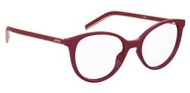 Premium Women Levi's Model Eyeglasses: LV 1031 - Burgundy- SpecSMART Eye Clinic (Diagonal View)